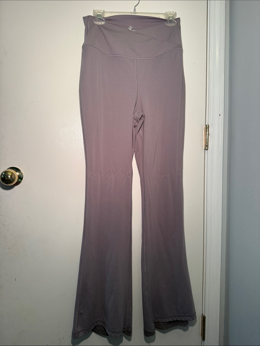 90 Degree By Reflex Mauve Flared High-Rise Yoga Pants
